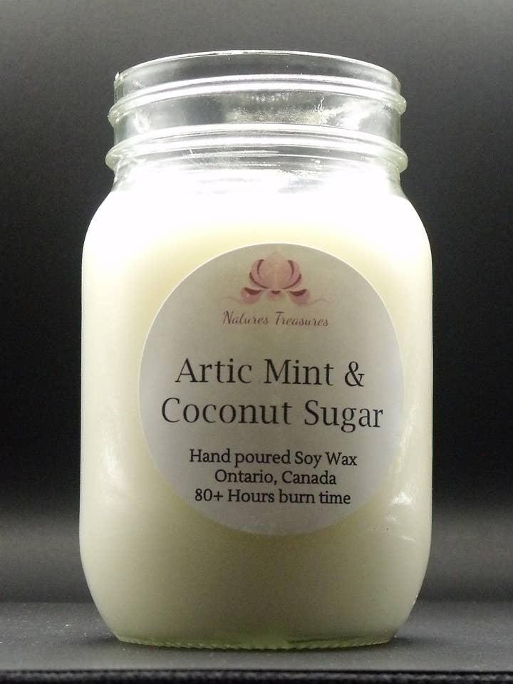 Arctic Mint & Coconut Sugar Sojawachskerze für den Großhandel von Natures Treasures