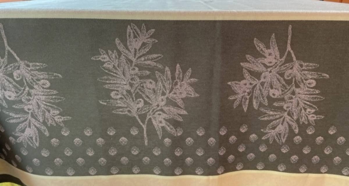 La Maisonnette - Venta al por mayor Manteles - Mantel francés Jacquard Provence Olive2