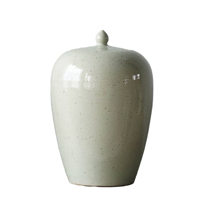 Blue Ocean Traders - Wholesale Decorative Jar - Jingdezhen Porcelain Cream Glaze Storage Jar
