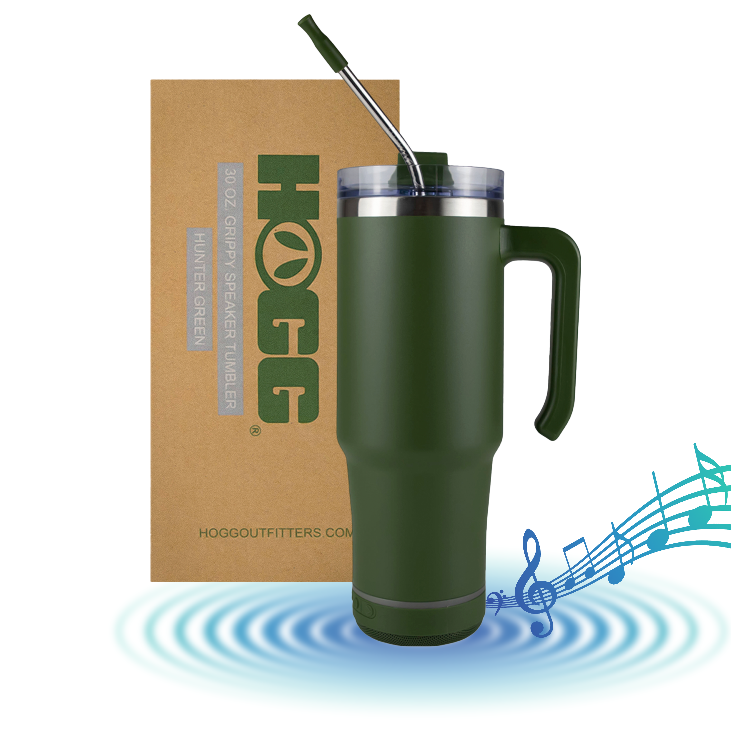 Hogg Outfitters - Wholesale Insulated Mug/Tumbler - 30oz Grippy Speaker Tumbler, Bluetooth Speaker Cup0