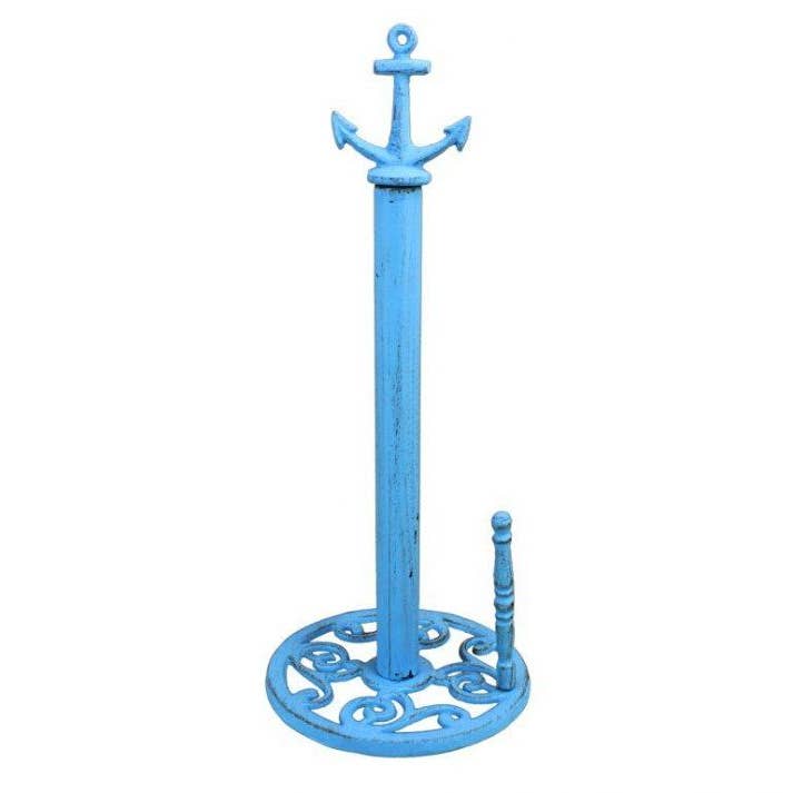 Porte-essuie-tout en fonte bleu clair rustique 16" pour la vente par Hampton Ironworks