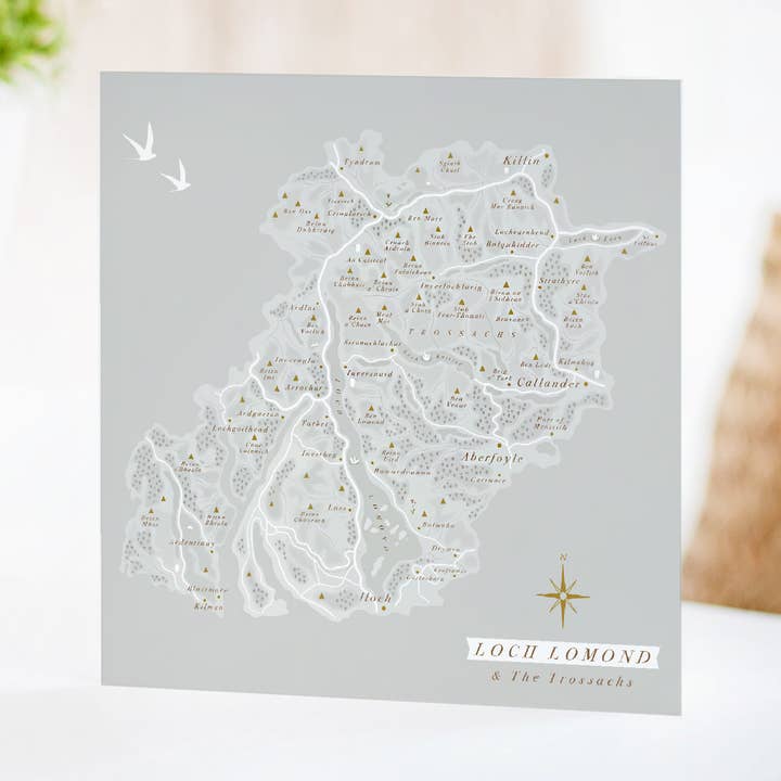 Loch Lomond Greeting Card for wholesale by Britain Illustrated
