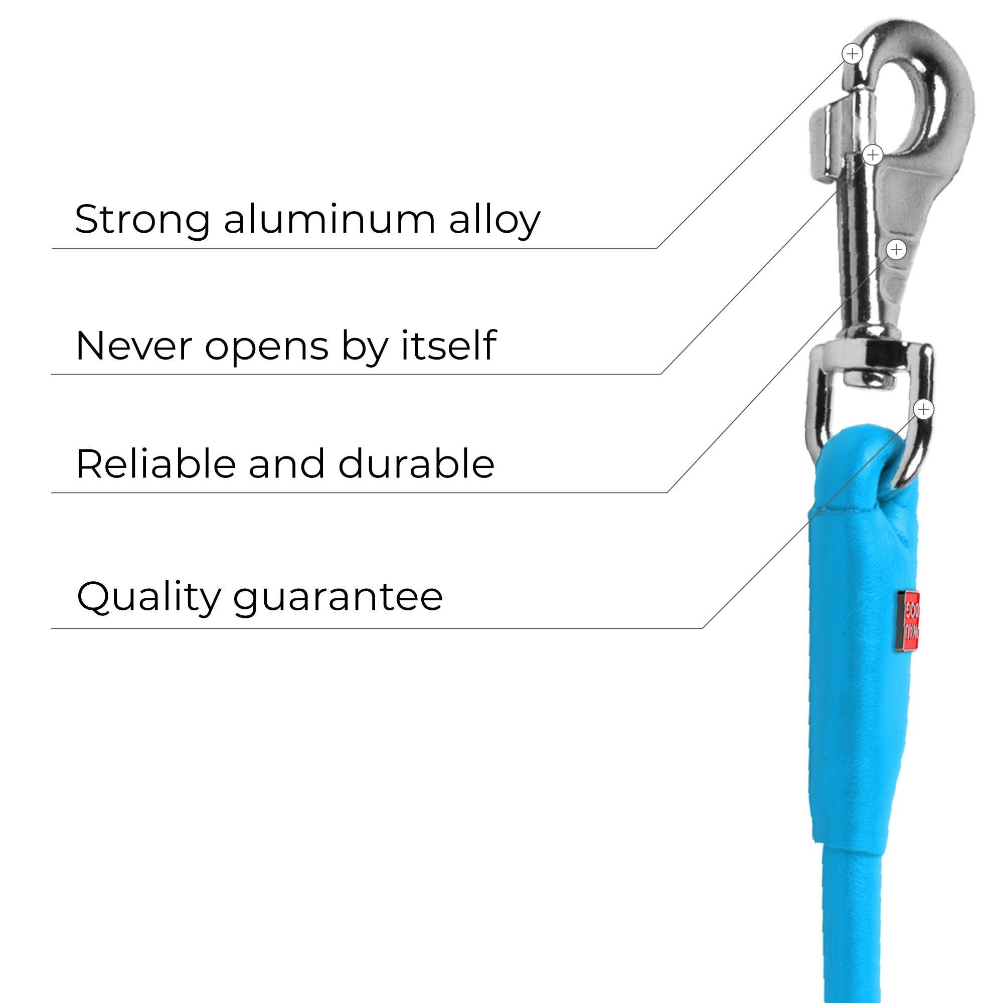 WAUDOG - Wholesale Pet Leash - Dog - Glamour Reinforced Rolled Leather Leash With Metal Clip5