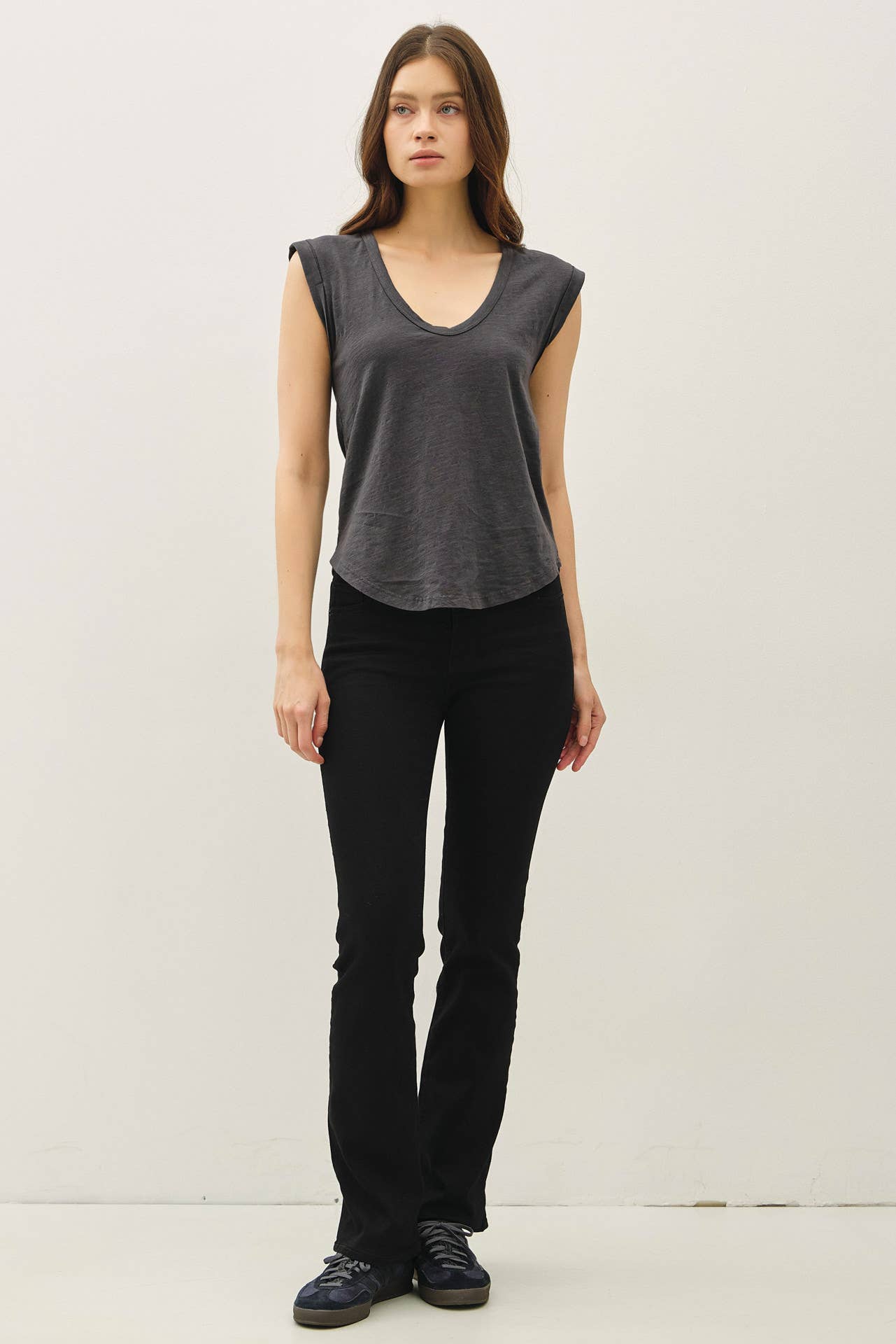 Be Cool - Wholesale T-Shirt - Women's - NEW COLOR-BASIC CAP SLEEVE GARMENT DYED TOP1