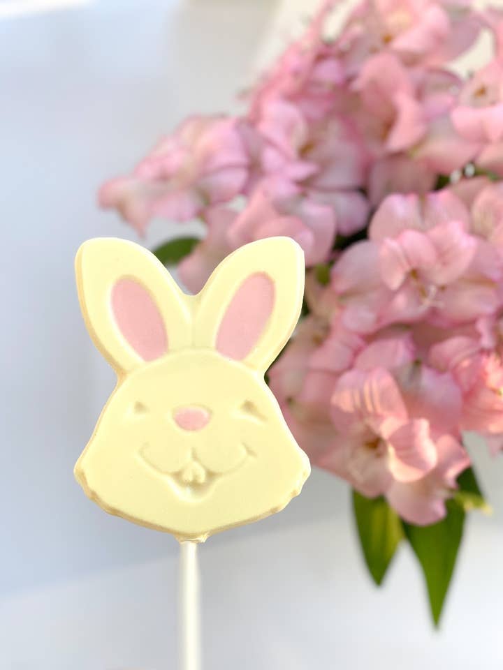 Bunny Teeth Lollipop for wholesale by CocoAndré Chocolatier