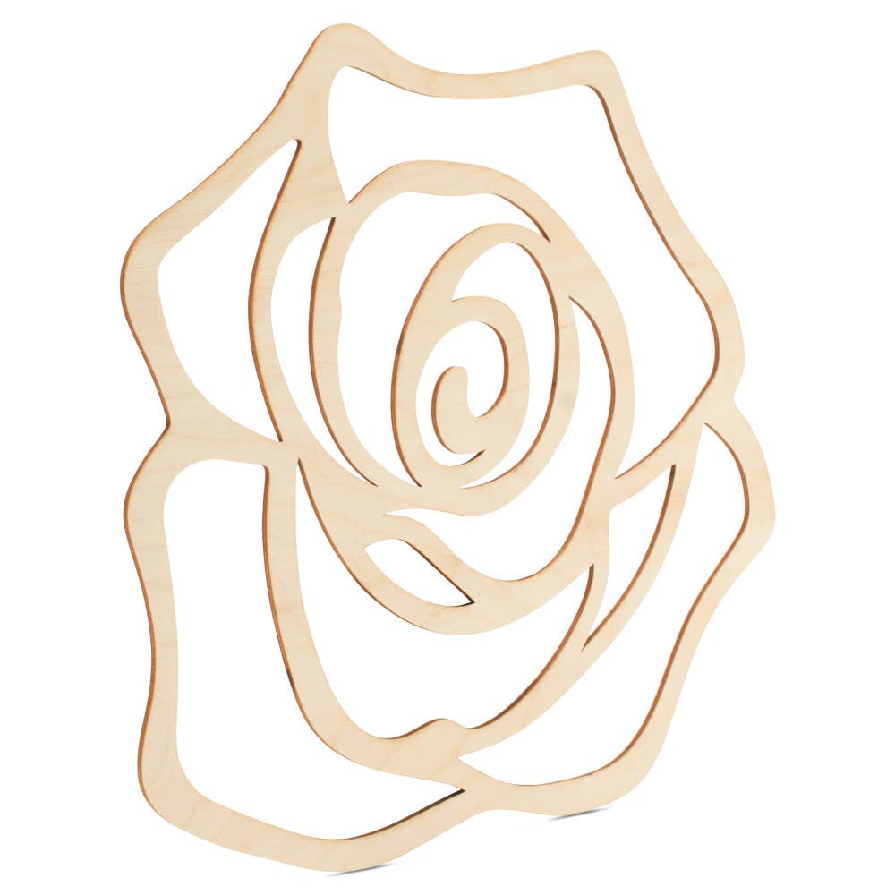 Woodpeckers Crafts - Wholesale Cutouts - Rose Silhouette Coasters Cutout2