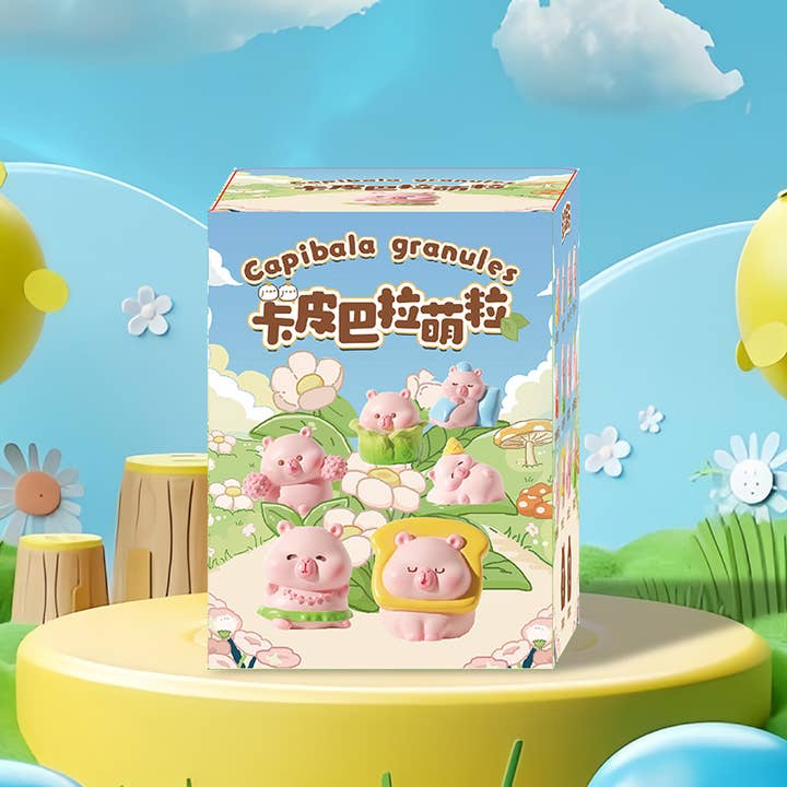 BCmini - Vente Figurine décorative - 71280 Boîte Aveugle Capybara Rose-1230