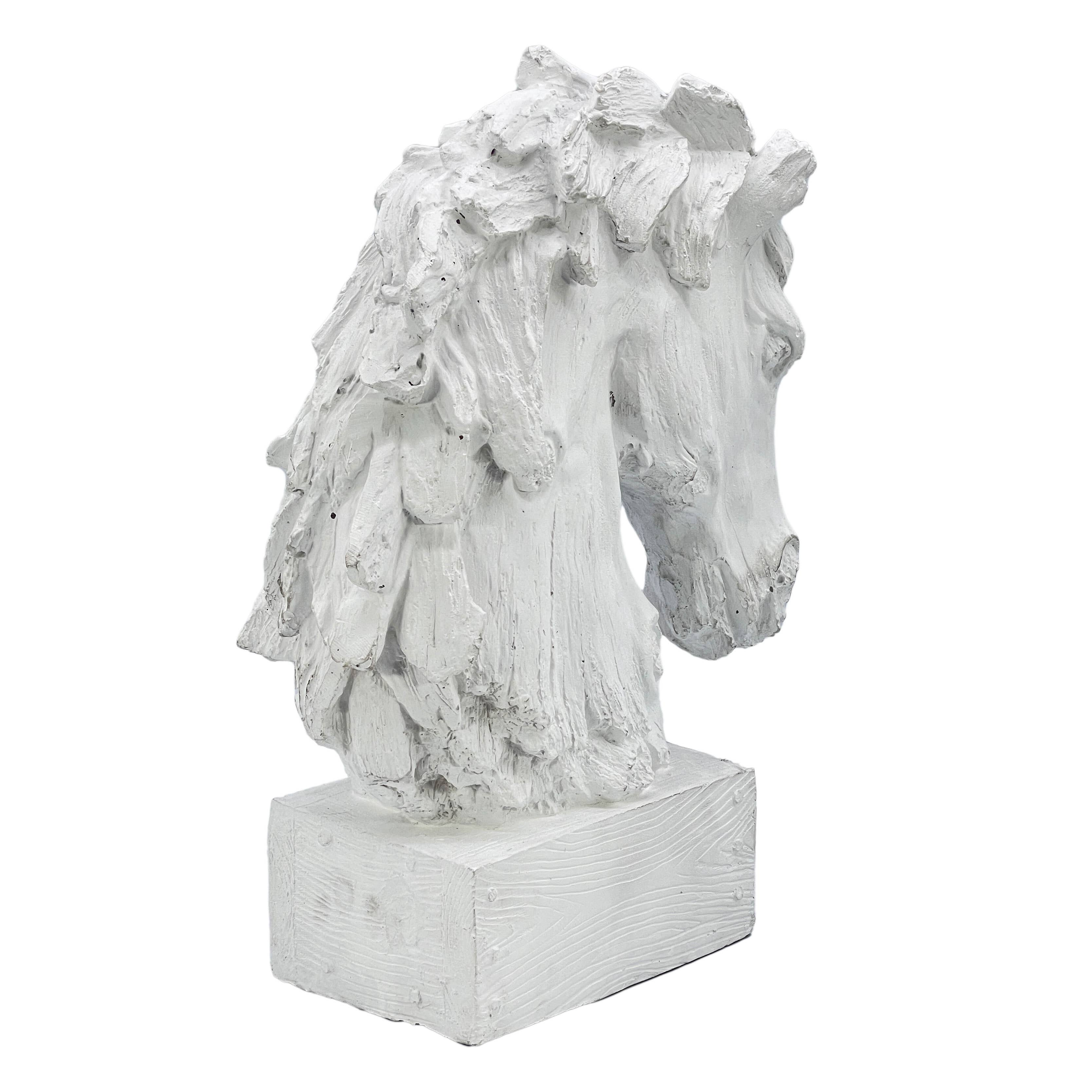 Galt International Company - Vente Figurine décorative - Statue sculptée tête de cheval effet bois, 46 cm13