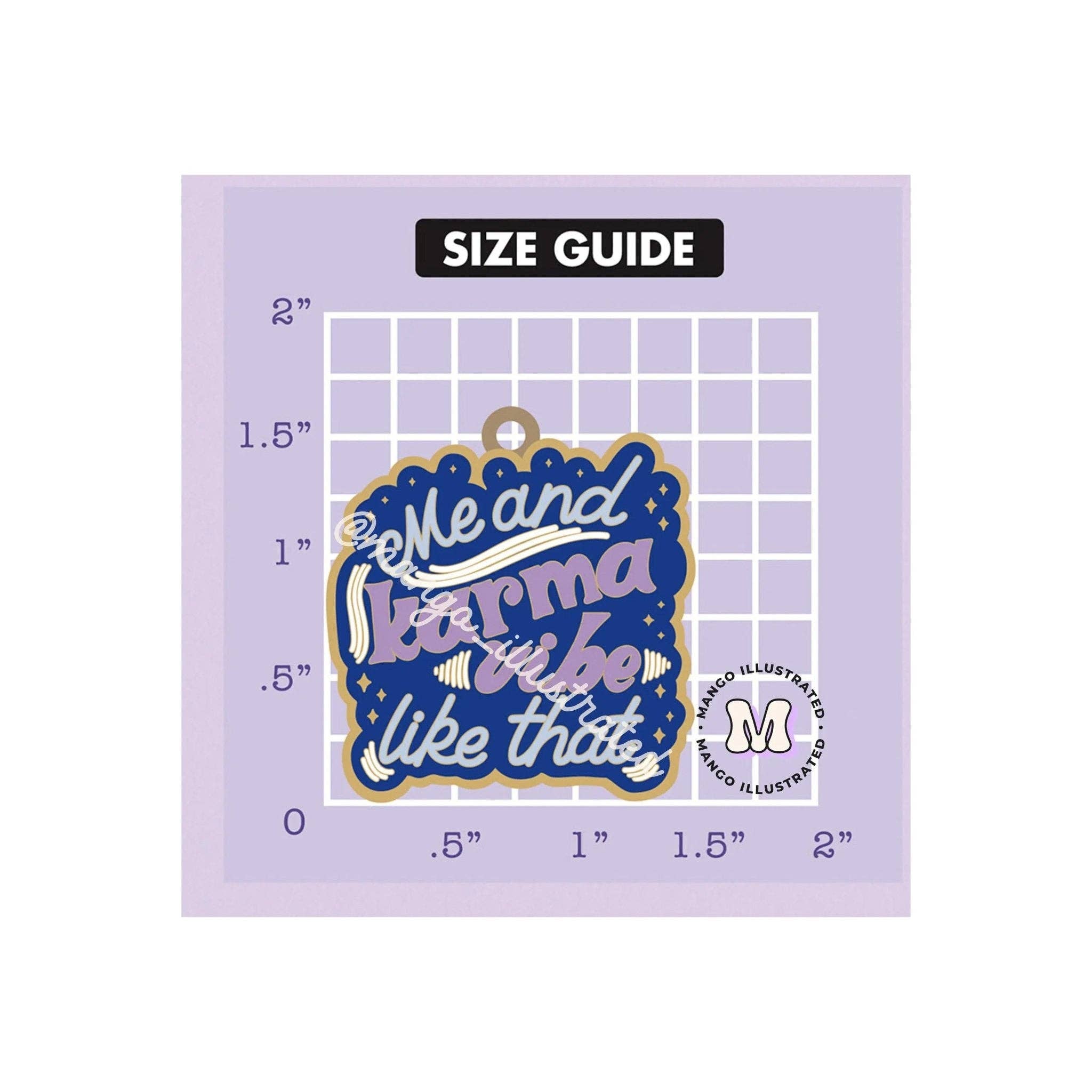 MangoIllustrated - Wholesale Keychain - Unisex - Me and Karma Vibe Like That enamel keychain7