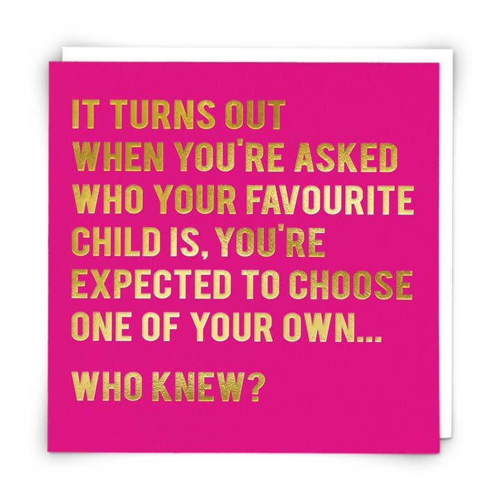 Turns Out Greetings Card for wholesale by Redback Cards UK