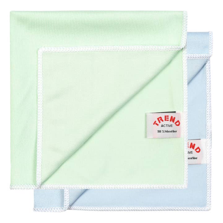 TREND Products – wholesale Dishcloth – TREND Active Manufaktur microfiber window cloth green & blue set of 2