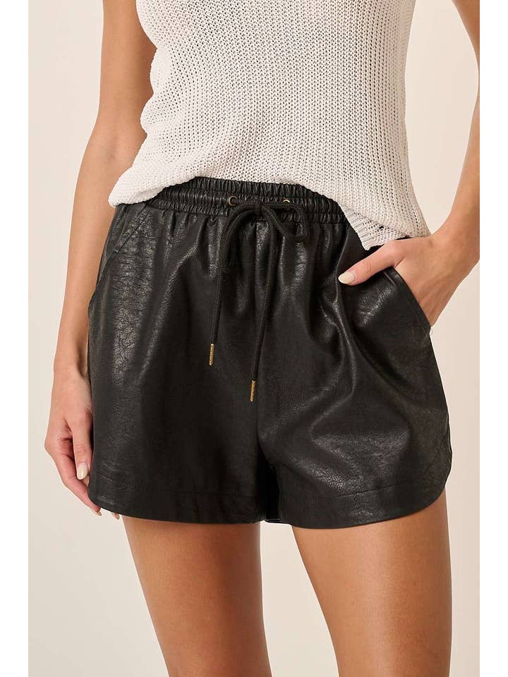 mittoshop - Wholesale Shorts - Women's - H70482-LEATHER SHORTS5