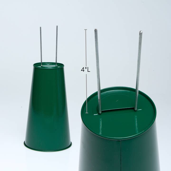 Jacobson - Wholesale Outdoor Ornament/Decor - Metal Cemetery Vase with Spikes1