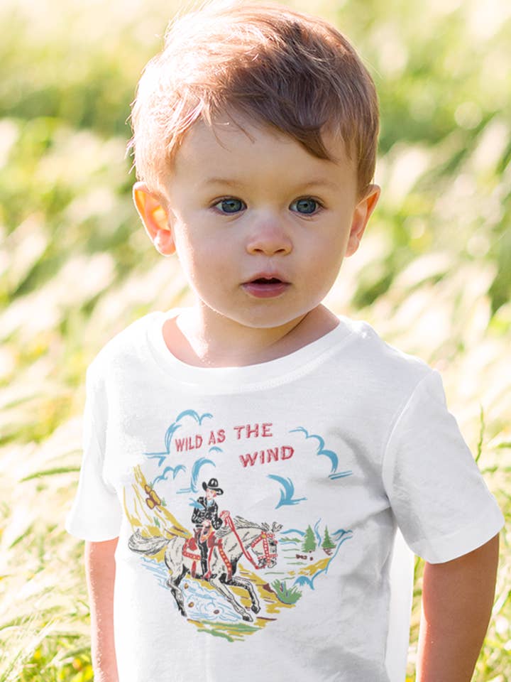 Chemise biologique personnalisée Hop Along Cowboy pour enfants pour la vente par Acme. Baby Co. LLC