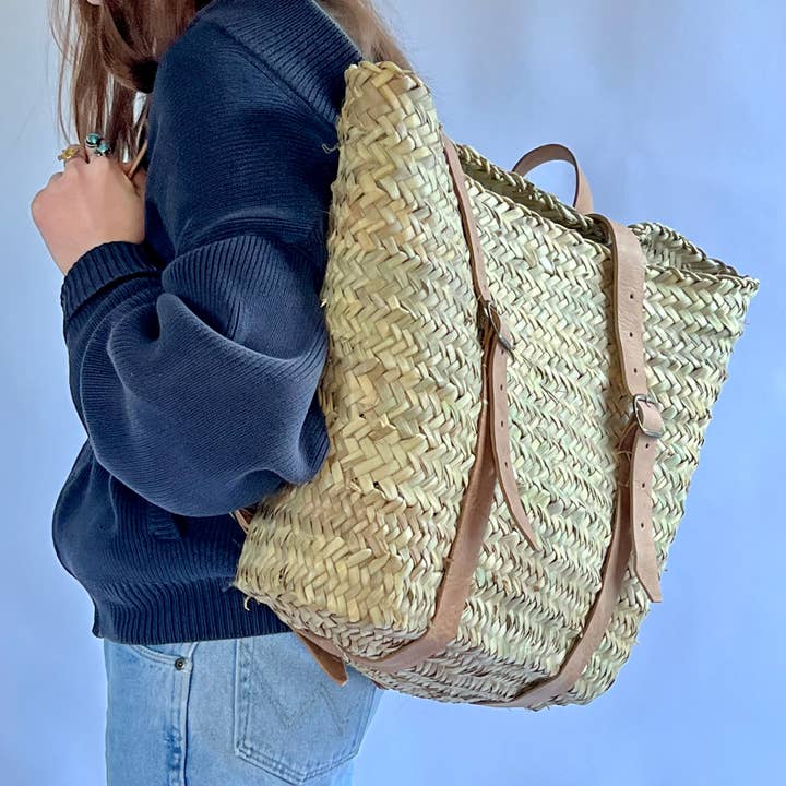 Medina - Wholesale Backpack - Women's - Palm Leaf Backpack Basket9