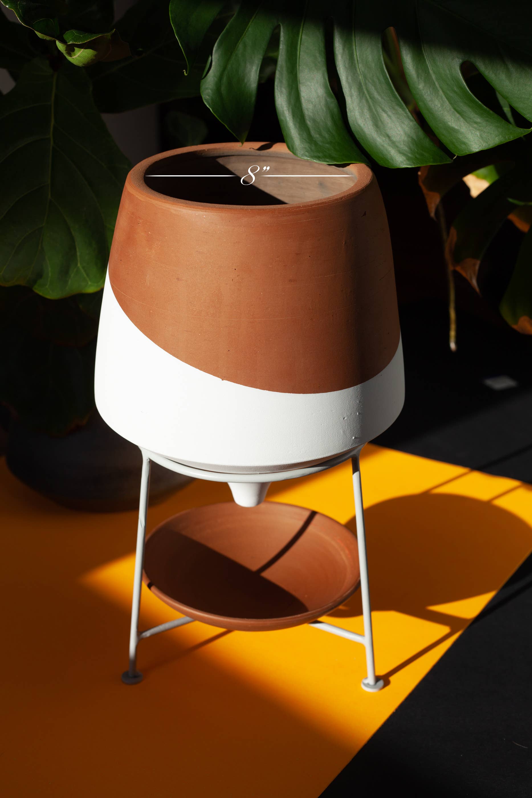 Beluga Supply Company - Wholesale Plant Pot - Terra Cotta Planter Pot w/ Metal Stand (Large)2