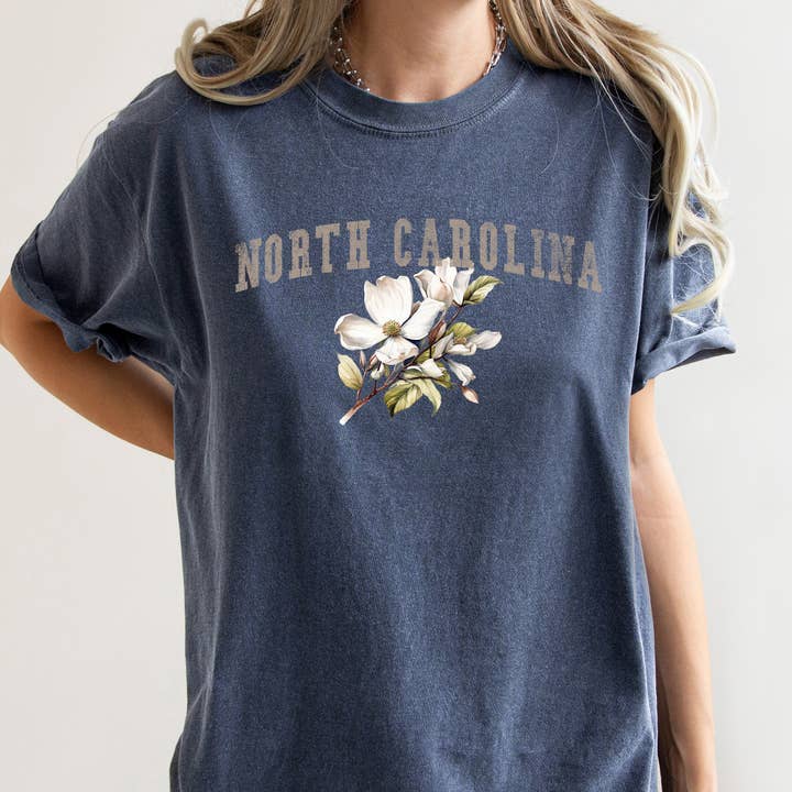 Refinery Number One LLC - Wholesale Screen Printed T-Shirt - Women's - North Carolina State Flower T-shirt