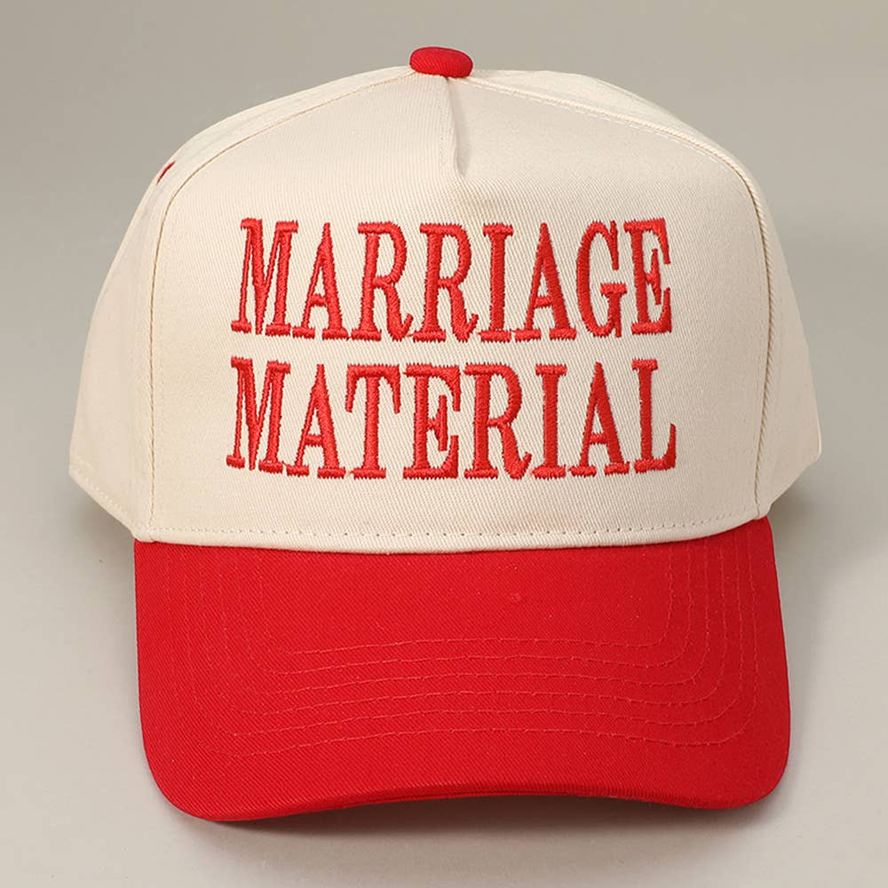 Sensibling Corp. - Wholesale Baseball Cap - Unisex - MARRIAGE MATERIAL Message Embroidered Baseball Cap6