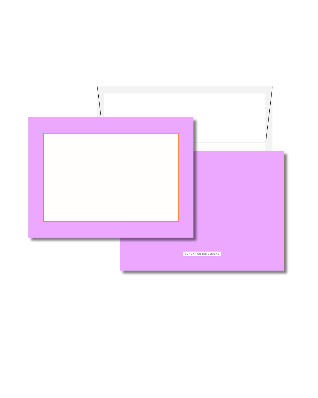 Duncan Sister Designs - Wholesale Stationery/Notecard Set - Cute Colorful Simple Stationery – Set of 8, USA Made4