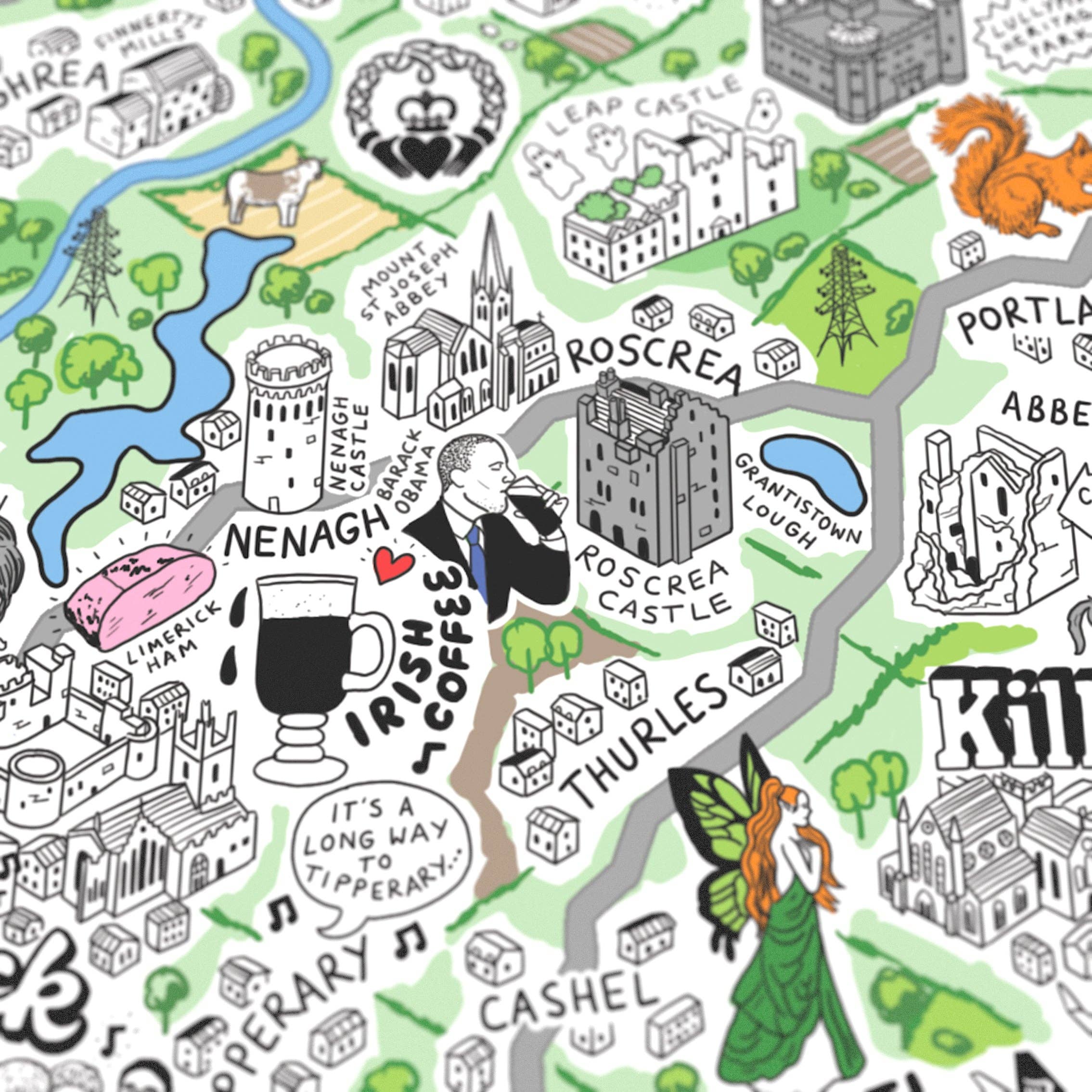 Evermade – wholesale Art print – Hand Drawn Map of Great Britain & Ireland Art Print21