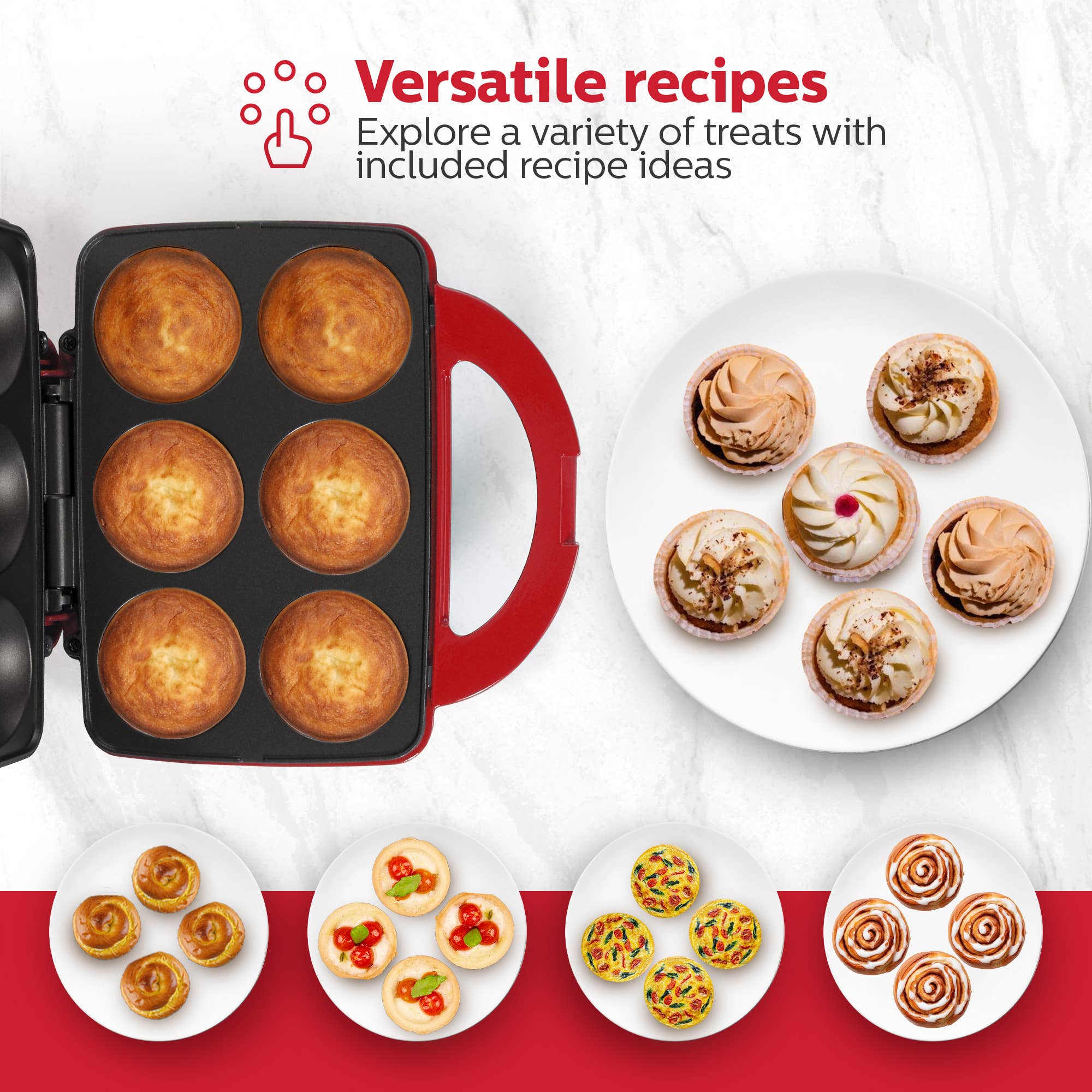 Holstein Housewares - Wholesale Kitchen Appliance - Holstein Housewares Cupcake Maker 6 Full Size Muffins32