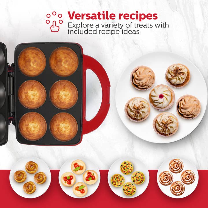 Holstein Housewares - Wholesale Kitchen Appliance - Holstein Housewares Cupcake Maker 6 Full Size Muffins32