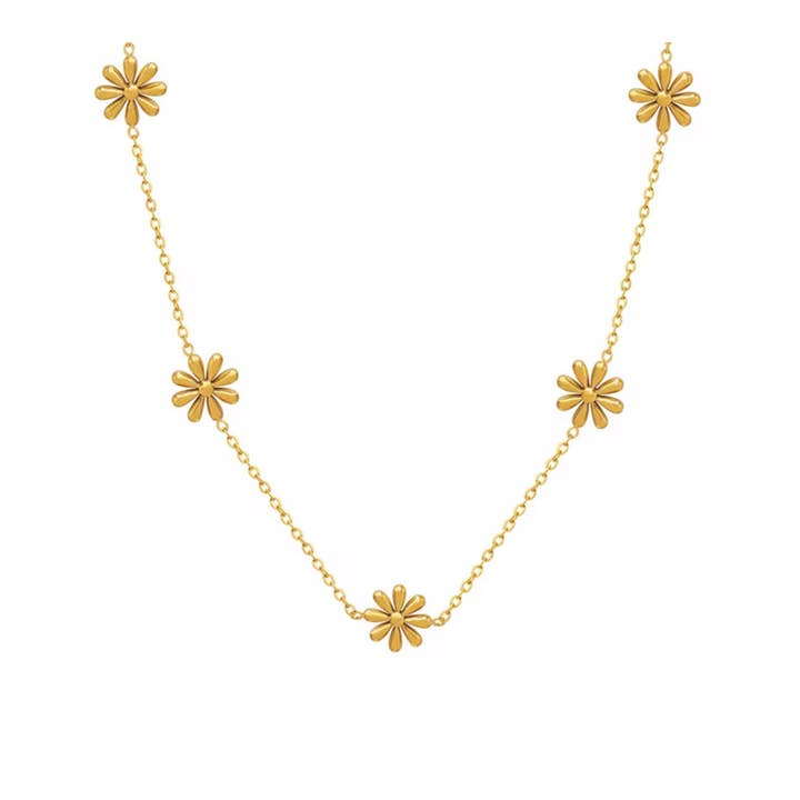 Dainty Flower Necklace for wholesale by Kismet Showroom