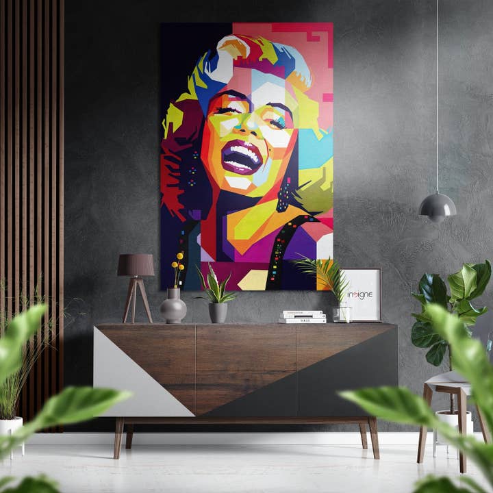 Marilyn Monroe Geborsteld Aluminium Dibond Wandkunst voor wholesale door Insigne