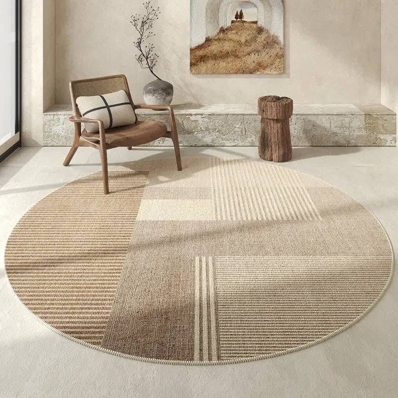 Huis Van Merken - Wholesale Area Rug - 1pc Loop Velvet Quiet Style Round Shaped Vintage Carpet1