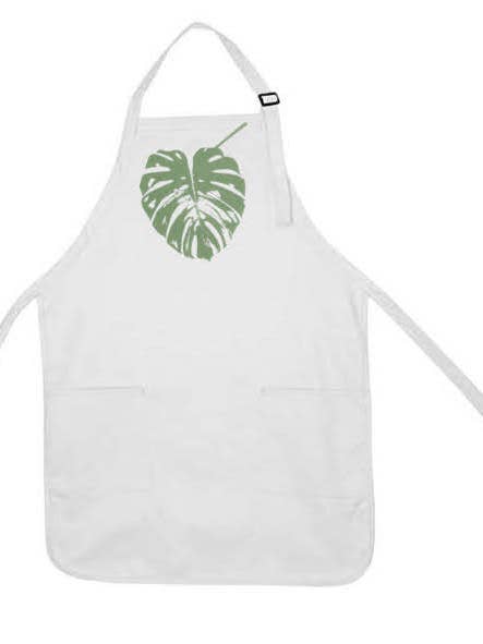 Monstera Leaf Apron ( Swiss Cheeese Plant Leaf ) for wholesale by Monique Perry Art