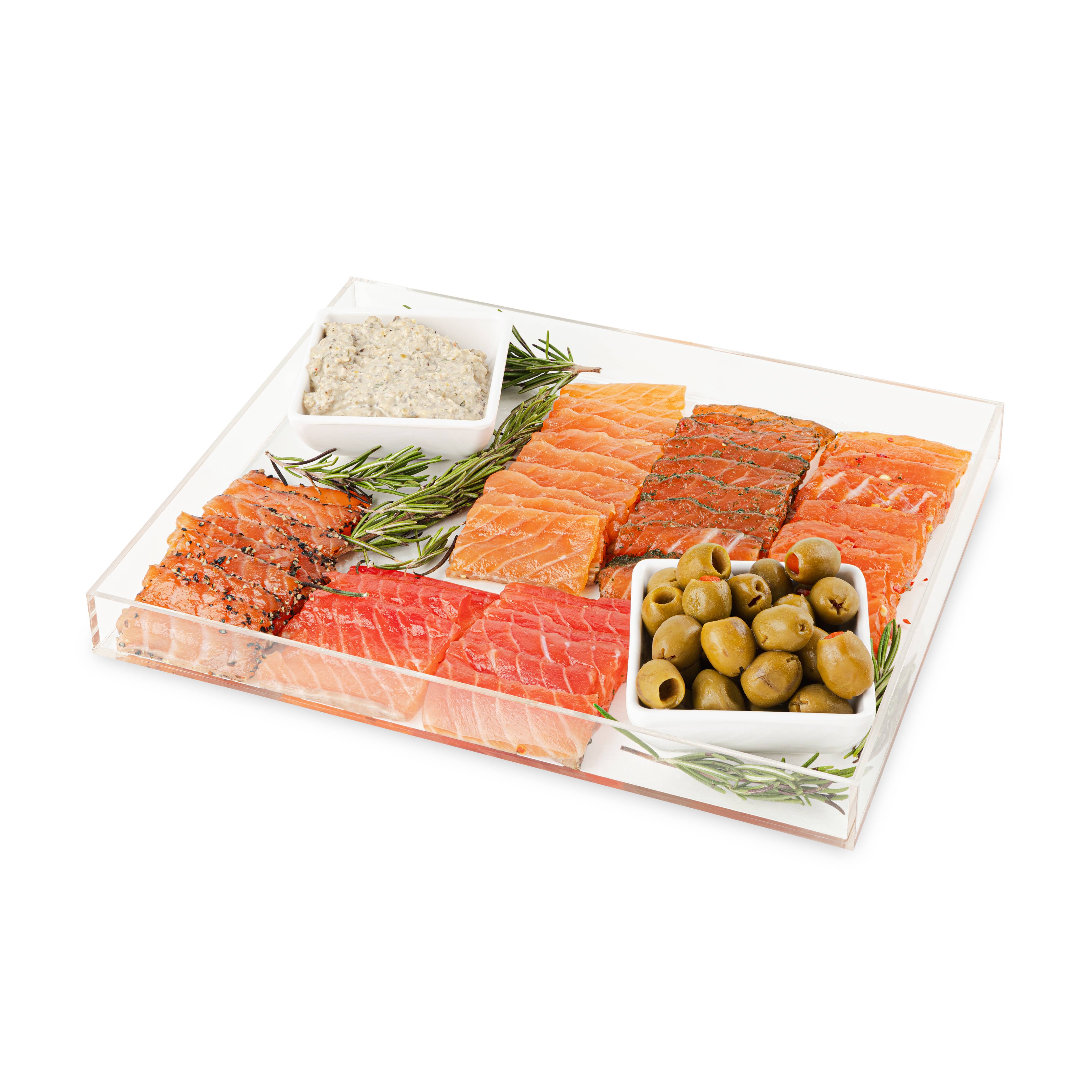 Hammont - Wholesale Serving Tray - Clear Acrylic Tray With PVC Lid (17x13x1, 15x11x1, 10x8x1)7