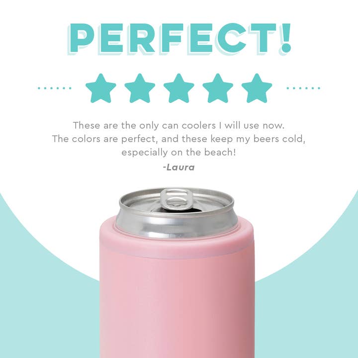 Swig Life - Wholesale Drink Huggers & Koozies - Blush Skinny Can Cooler (12oz)
