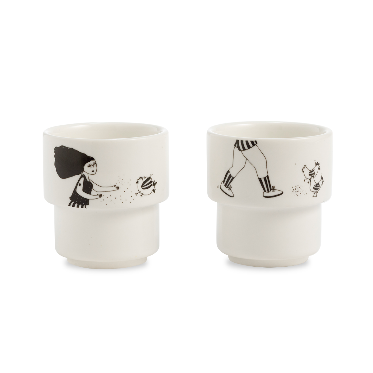 helen b - Wholesale Egg Cup/Holder - egg cup feeding the chicks (set of 2)2