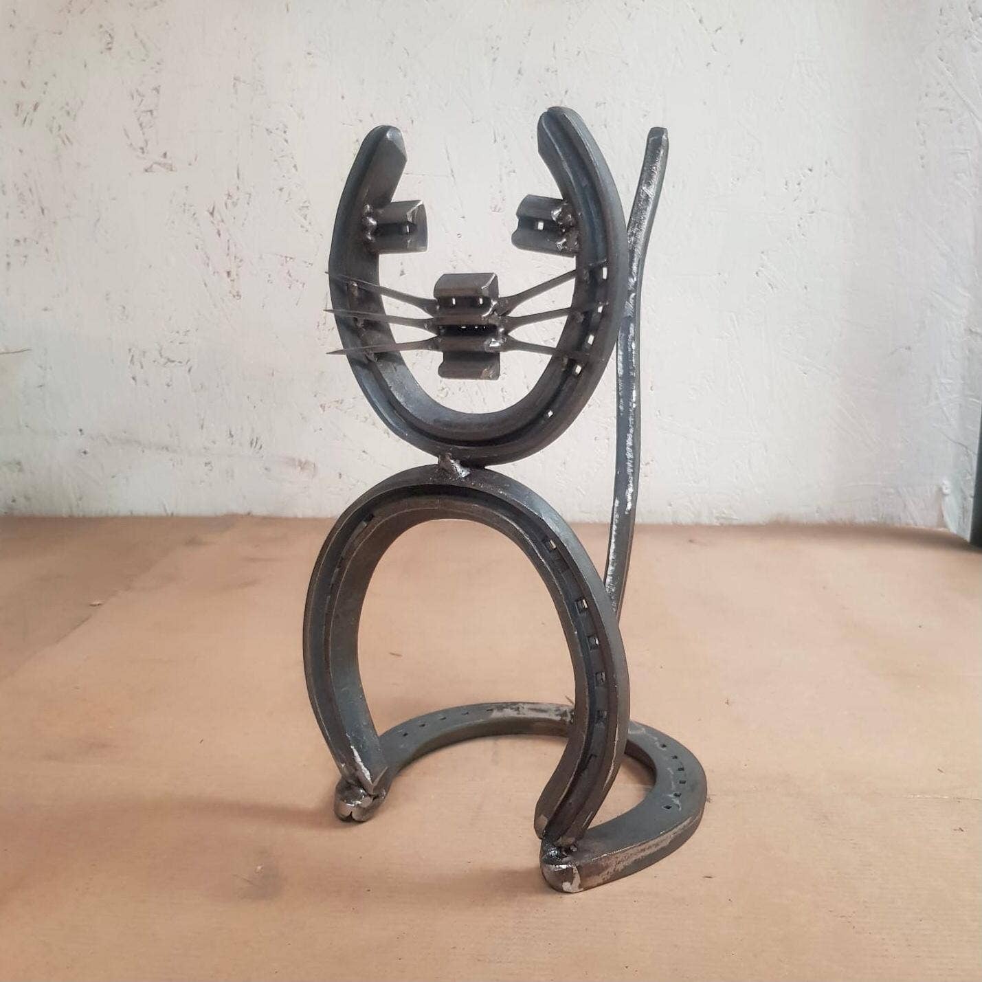 Horseshoe Collection - Wholesale Tafelbladdecoratie - Handgemaakt hoefijzer kitten