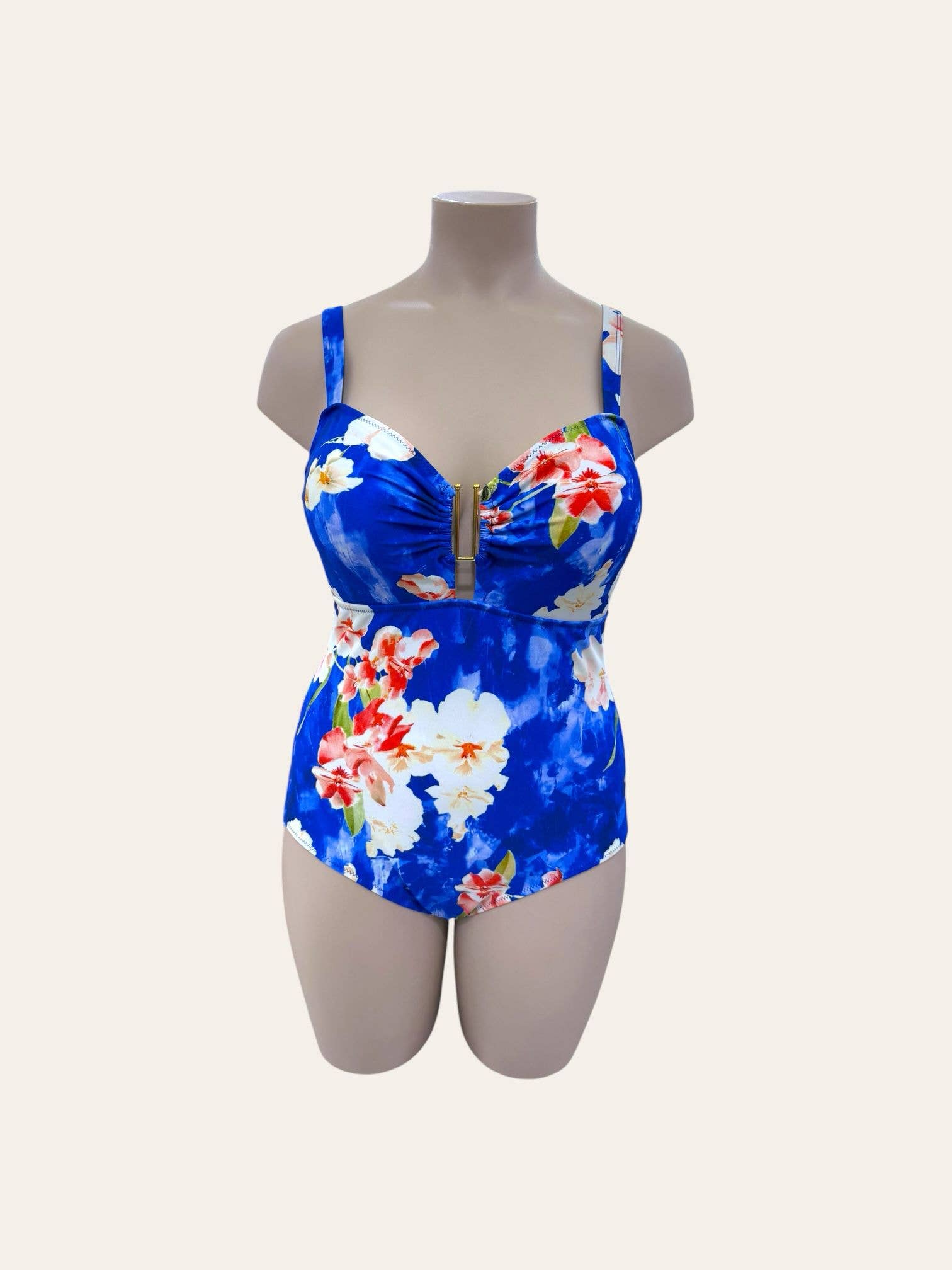 C'MELODIE - Wholesale One Piece Swimsuit - Women's - Plus Size – Floral One-Piece Swimsuit HMD-047 FLOWER6