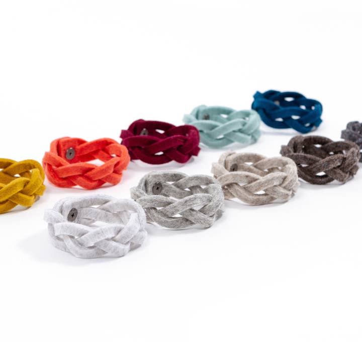Studio 82° - Wholesale Woven/Braided Bracelet - Hand Braided Bracelet - Merino Wool Felt