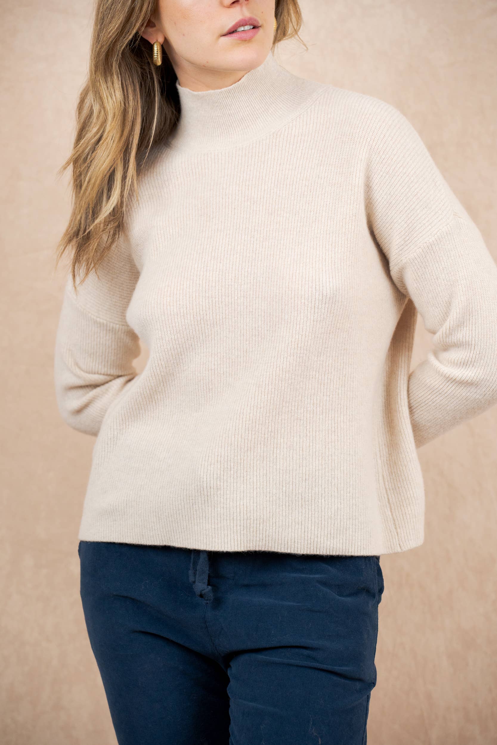 NAÏS PARIS - Wholesale Knit Sweater - Women's - High-neck long-sleeve sweater 100% extra fine merino wool4