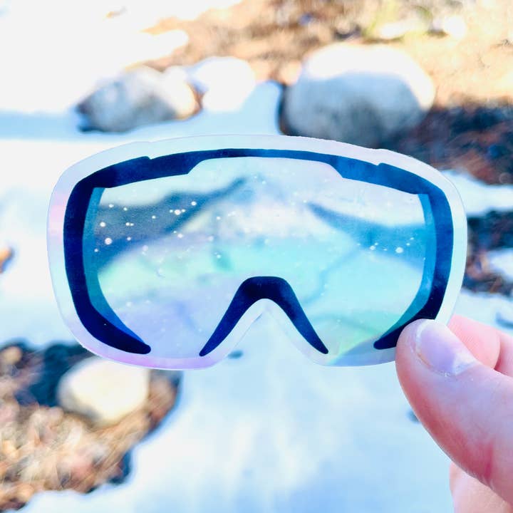 Lunettes de Neige - Autocollant Holographique pour la vente par Creatively Leanne