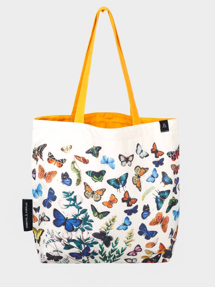Butterfly Garden Canvas Shoulder Tote (Case of 6) for wholesale by Cognitive Surplus