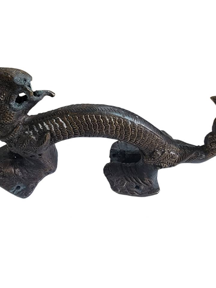 M871 deurkruk/trekhaak van gegoten brons met grote draak voor wholesale door Evergreen Guardian Imports