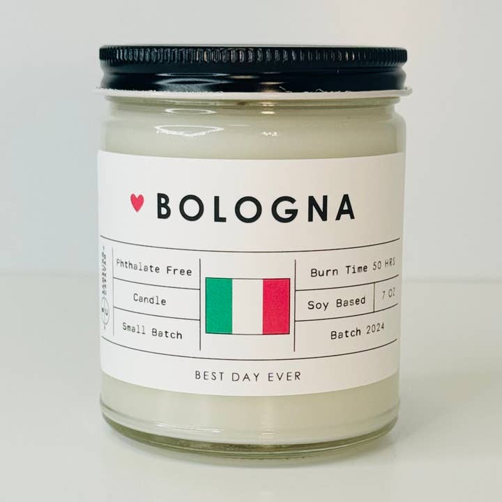 White Bologna, Italy Candle for wholesale on Faire0