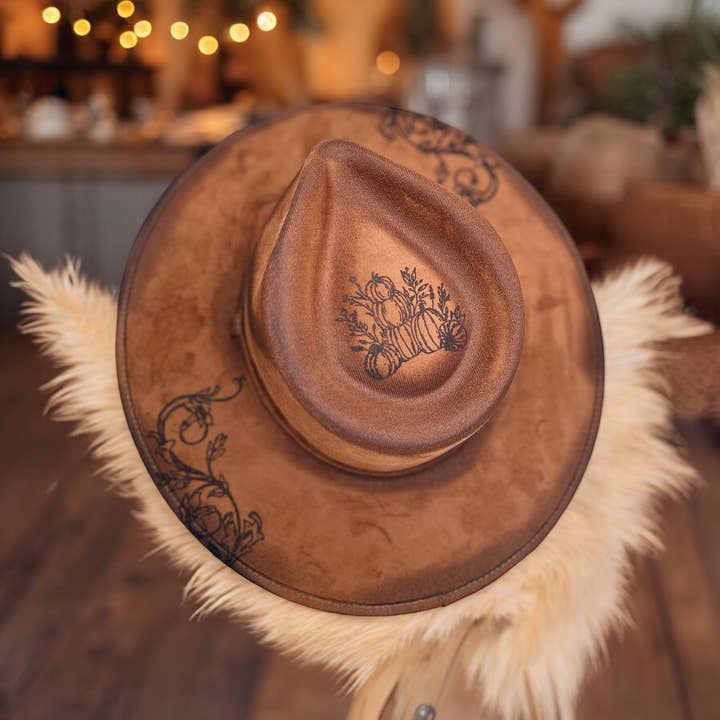 Autumn Abundance Burnt Hat Western Fall Cowboy for wholesale by Wild Indigo