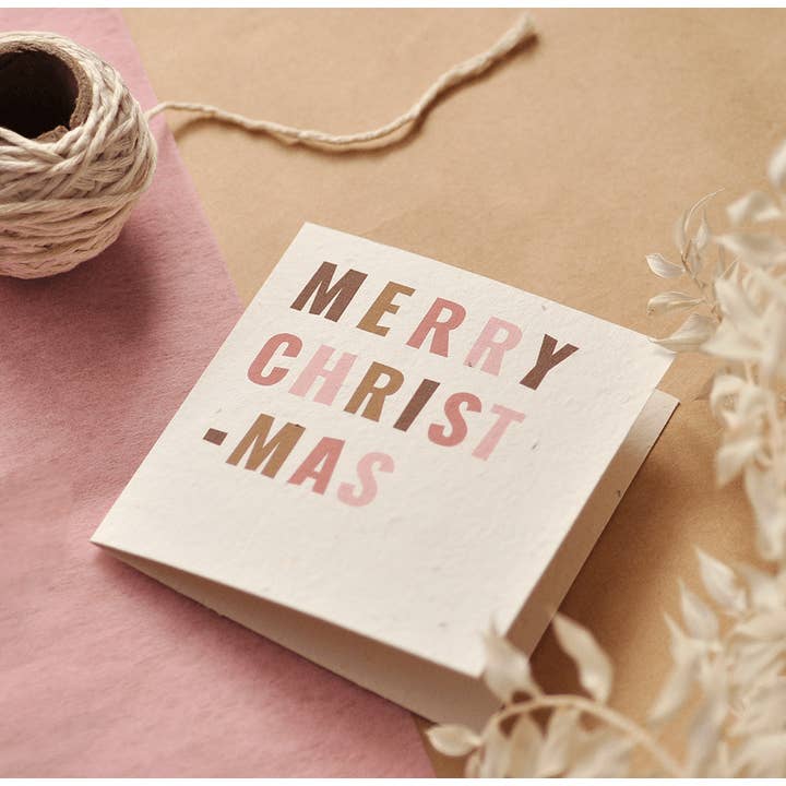 Carte de vœux à planter Joyeux Noël pour la vente par Nurturing Nature Cards