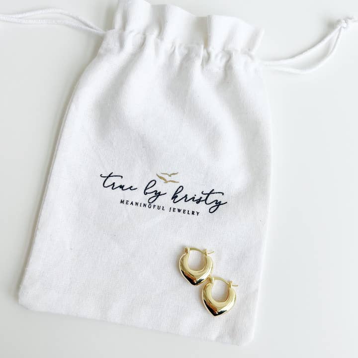 True by Kristy Jewelry - Wholesale Hoop Earrings - Heartthrob Hoops Earrings Gold Filled5