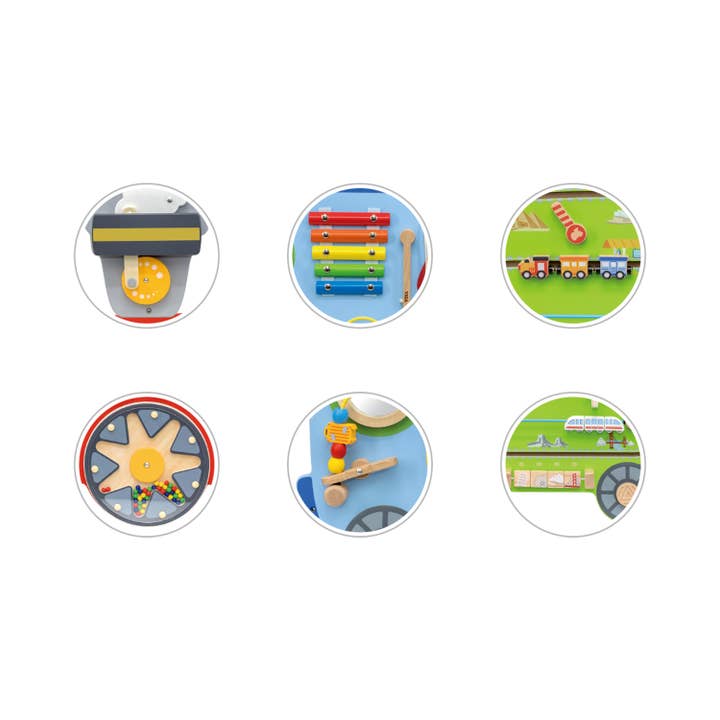 Trade Toys Limited - Wholesale Wood Toy - Kids - Large Train Activity Wall Toy4