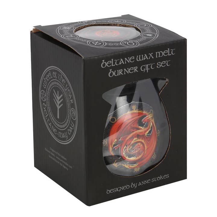 Something Different Wholesale - Venta al por mayor Calentador de cera - Set de regalo Beltane Wax Melt Burner de Anne Stokes
