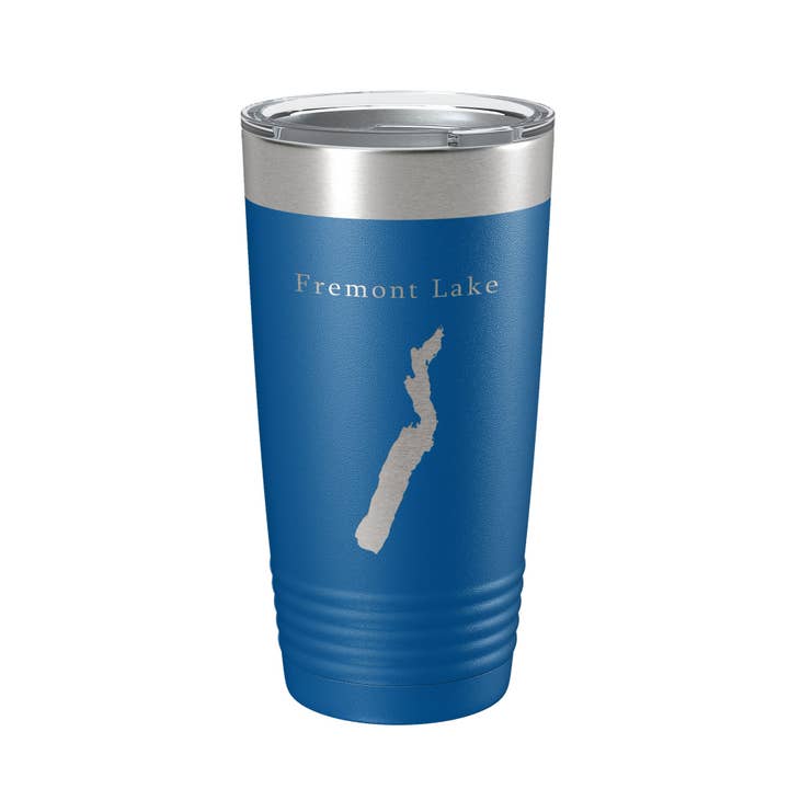 CarveBright - Wholesale Insulated Mug/Tumbler - Fremont Lake Map Tumbler Travel Mug Insulated Laser Engraved Coffee Cup Wyoming 20 oz11
