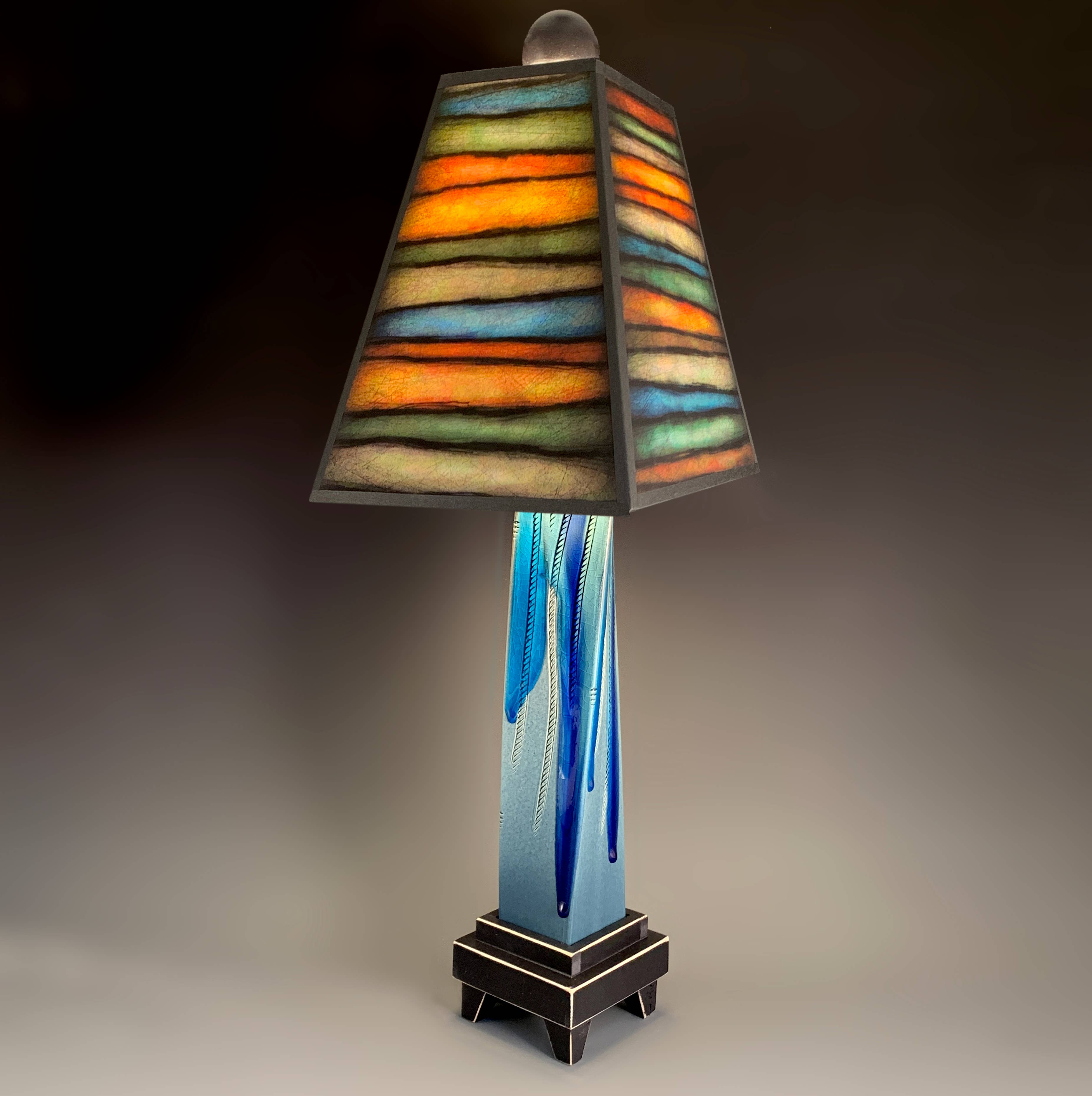 Macone Clay / Spooner Creek - Wholesale Accent/Desk Lamp - Q - Rough Stripes Lamp3