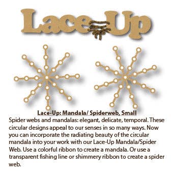 Lace-Up Mandala / Spiderweb / Snowflake! MINIS for wholesale by EyeConnect Crafts