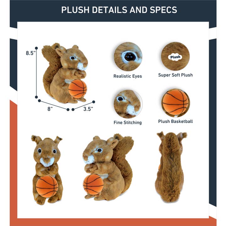 Cota Global - Wholesale Stuffed/Plush Toy - Kids & Baby - Plush Basketball - Super Soft Plush - Squirrel2